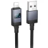 Дата кабель Hoco X118 Generous with display USB to Lightning 2.4A (1m) – Black. Фото 1 из 6