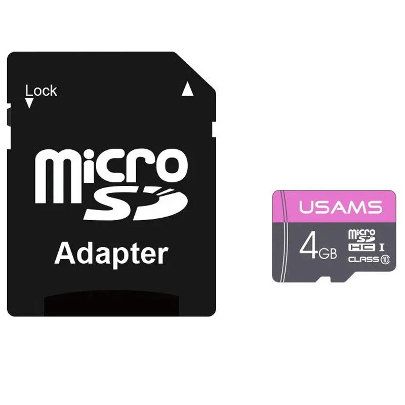 

Карта пам'яті USAMS US-ZB115 TF High Speed Card 4 Gb + adapter (Purple)