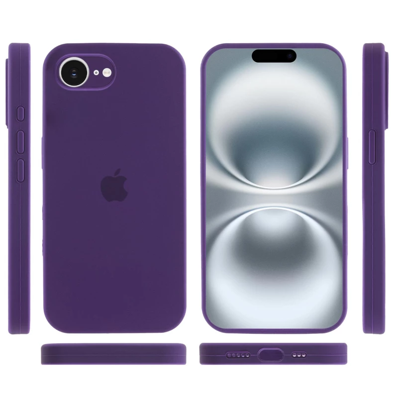 Чохол Silicone Case з закритим низом на Apple iPhone 17e (6.1") – Фіолетовий / Amethyst. Фото 4 з 6