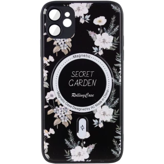 TPU+PC чохол Secret Garden with MagFit для Samsung Galaxy S23 FE — Black