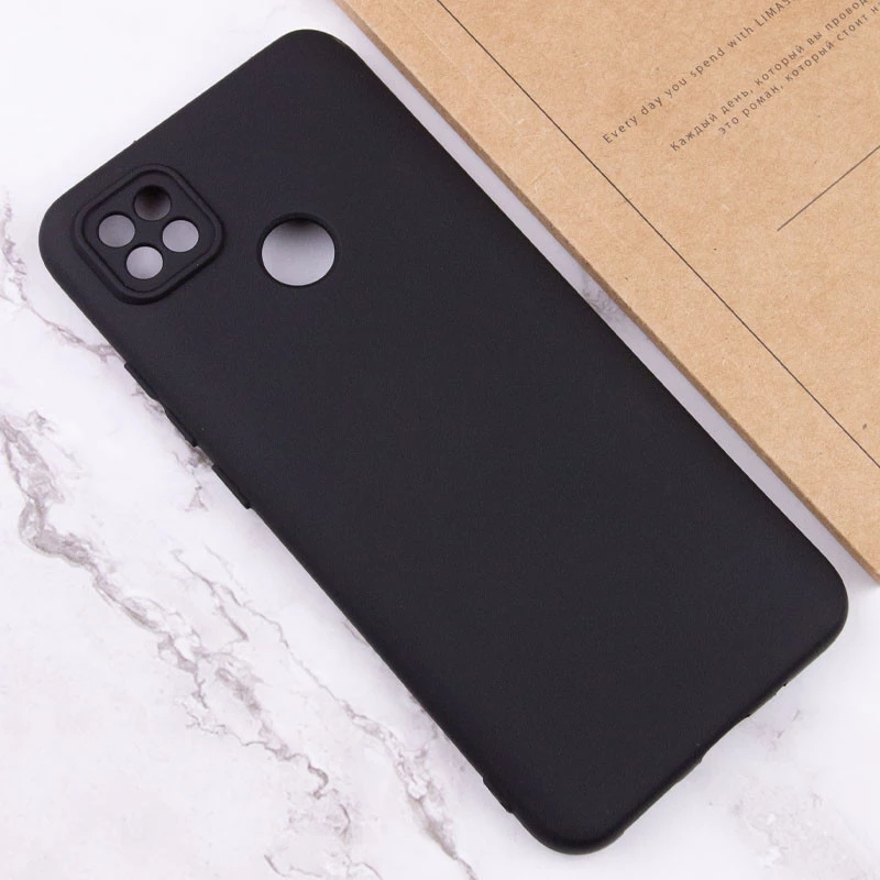 Чохол Silicone Case Lakshmi з закритою камерою на Oppo A15s / A15 – Чорний / Black. Фото 7 з 9