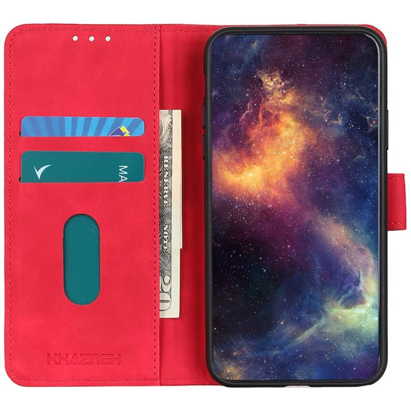 Шкіряний чохол-книжка KHAZNEH Retro для Samsung Galaxy A26 5G – Red. Фото 2 з 4