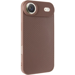 TPU чохол Carbon Protective with Magsafe для Apple iPhone 17 Air (6.5") — Coffee