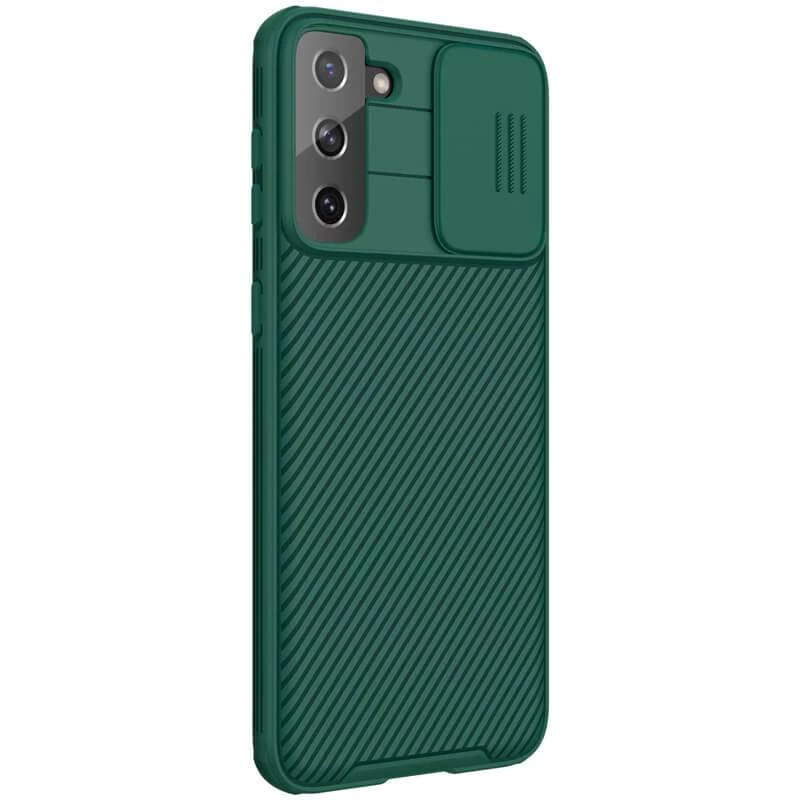 Карбована накладка Nillkin зі шторкою для камери на Samsung Galaxy S21+ – Зелений / Dark Green. Фото 6 з 6