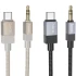 Аудио кабель Aux Hoco UPA32B Clever digital (Type-C to AUX 3.5mm) (1m) фото 1 из 2