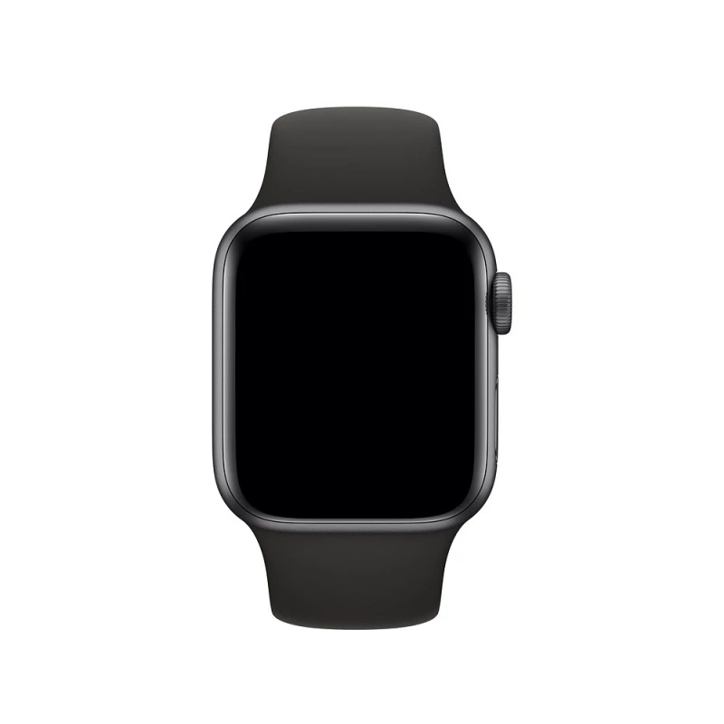 Силіконовий ремінець для Apple watch 42mm/44mm/45mm/49mm – Чорний / Black. Фото 2 з 3