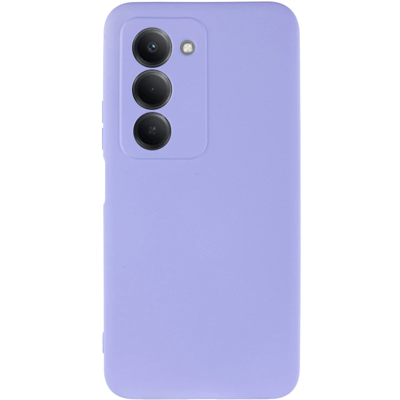 Цветной силиконовый чехол GETMAN с закрытой камерой на Xiaomi Redmi 15 (EU) – Сиреневый / Light purple. Фото 3 из 6