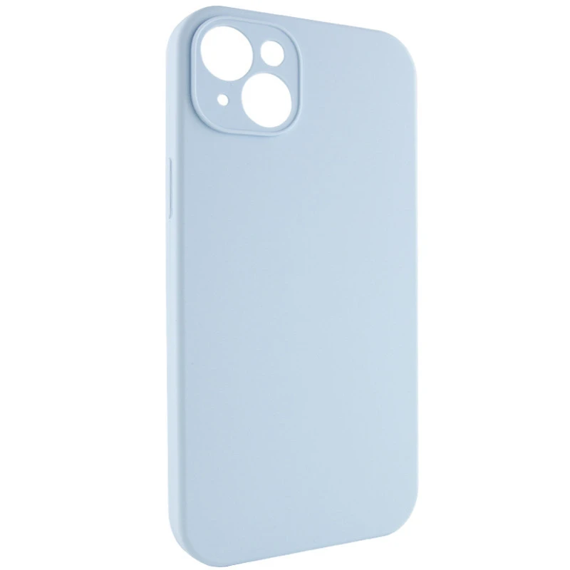 Чехол с защитой камеры Silicone Case для Apple iPhone 14 (6.1") – Голубой / Sweet Blue. Фото 2 из 6