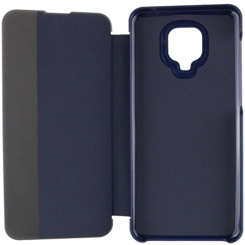 Чехол книжка с полоской для Xiaomi Redmi Note 9s / Note 9 Pro / Note 9 Pro Max – Синий. Фото 2 из 5