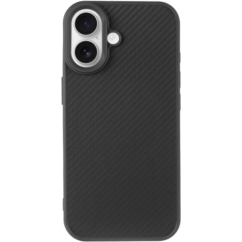 TPU чехол Carbon Protective with Magsafe для Apple iPhone 16 Plus – Black. Фото 5 из 8