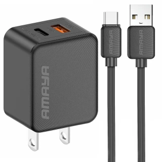 СЗУ Amaya E113UC PD25W+QC3.0 (1USB-A/1C) + кабель USB to Type-C фото 1 из 2