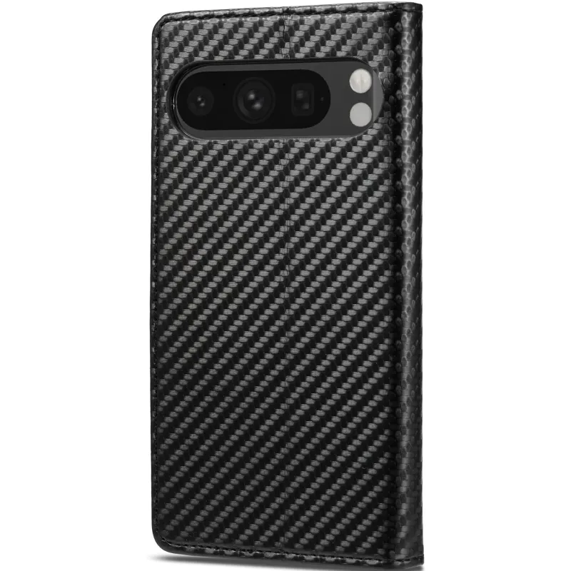 Шкіряний чохол-книжка LC.IMEEKE Carbon Black для Google Pixel 11 Pro – Black. Фото 3 з 5