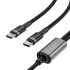 Дата кабель Acefast C22-02 2in1 Type-C to Type-C/Type-C 100W (1.2m) – Black. Фото 4 з 5