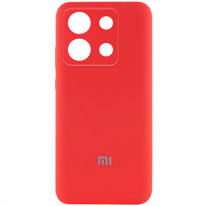 

Чехол Silicone Case с закрытым низом и защитой камеры для Xiaomi Redmi Note 13 5G (Красный / Red), Червоний / red