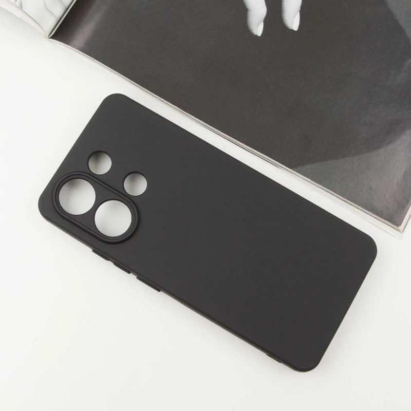Чохол Silicone Case Lakshmi Plus з закритою камерою на Xiaomi Redmi Note 13 5G – Чорний / Black. Фото 2 з 6