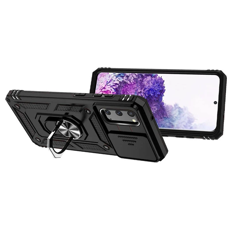 Протиударний чохол Serge Ring з захистом камери на Samsung Galaxy S20 FE – Чорний. Фото 5 з 11