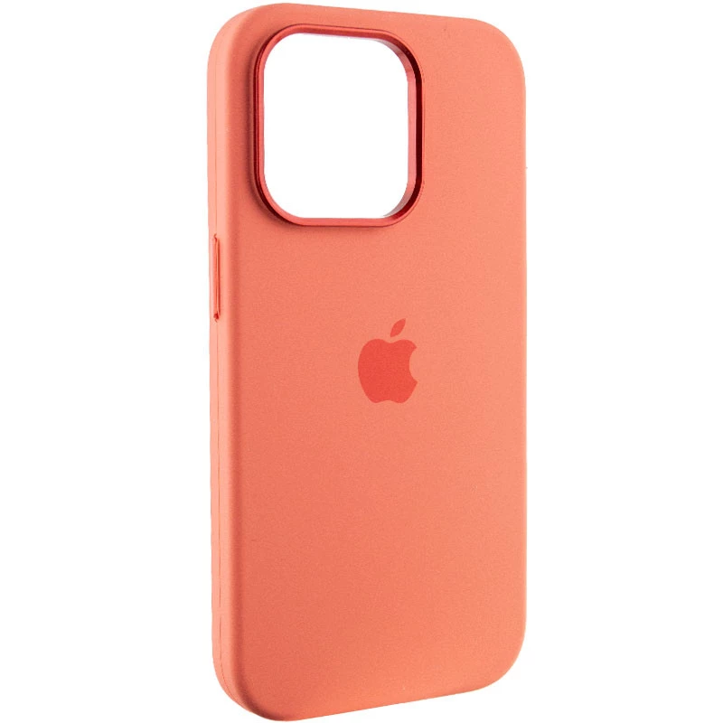 Чехол Silicone Case с металлическими кнопками для Apple iPhone 14 Pro Max (6.7") – Розовый / Pink Pomelo. Фото 2 из 9