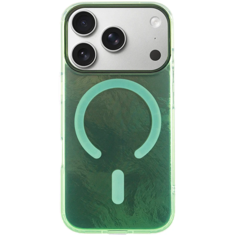 Силіконовий чохол Shiny Mountain (MagFit) для Apple iPhone 17 Pro (6.3") – Green. Фото 4 з 8