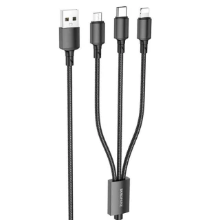 Дата кабель Borofone BX72 USB to 3in1 (1m) фото 1 з 10