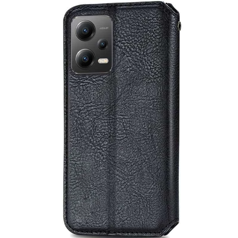 Чохол книжка GETMAN кубик для Xiaomi Redmi Note 12 5G – Чорний. Фото 2 з 4
