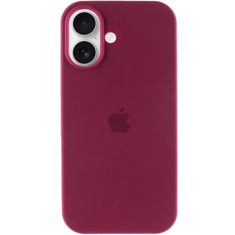 Чехол Silicone Case с закрытым низом для Apple iPhone 16 Pro – Бордовый / Maroon. Фото 5 из 15