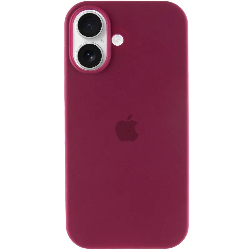 Чехол Silicone Case с закрытым низом для Apple iPhone 17 (6.3") – Бордовый / Maroon. Фото 4 из 7