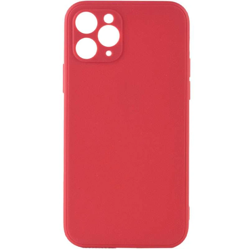 

Цветной силиконовый чехол с защитой камеры для Apple iPhone 11 Pro (5.8") (Красный / Camellia), Червоний / camellia