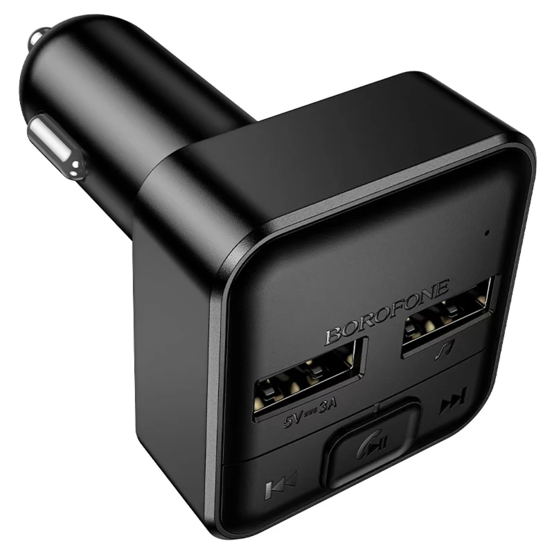 АЗУ FM модулятор Borofone BC63 Selecto QC3.0 (2USB-A) – Black. Фото 5 из 6