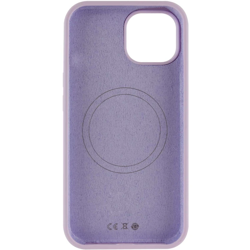 Чохол Silicone Armor Max no logo with MagSafe для Apple iPhone 12 (6.1") – Бузковий / Lilac. Фото 4 з 7