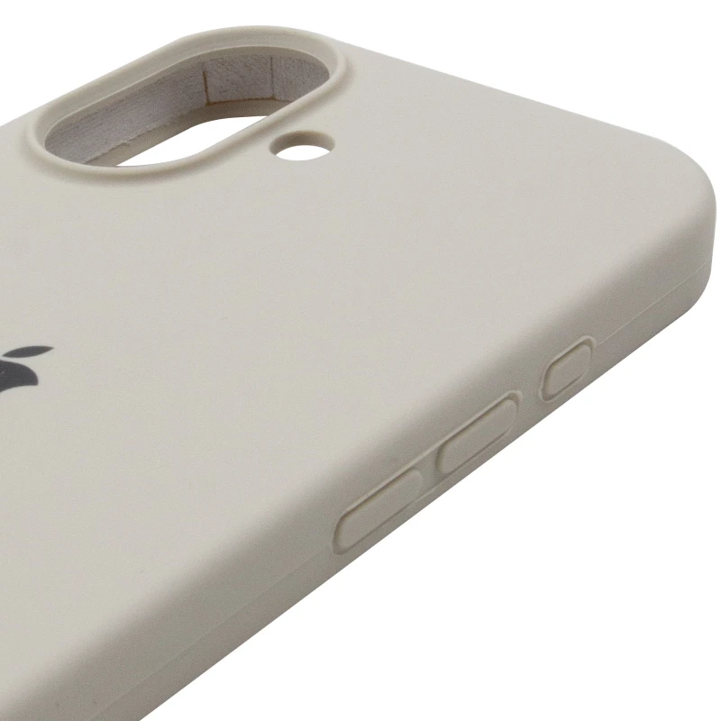 Чехол Silicone Case с закрытым низом для Apple iPhone 16 Plus – Бежевый / Antigue White. Фото 7 из 8