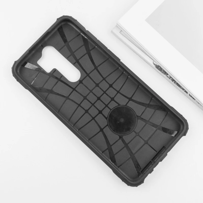 Противоударный чехол с усиленными углами Immortal для Xiaomi Redmi Note 8 Pro – Металл / Gun Metal. Фото 5 из 9