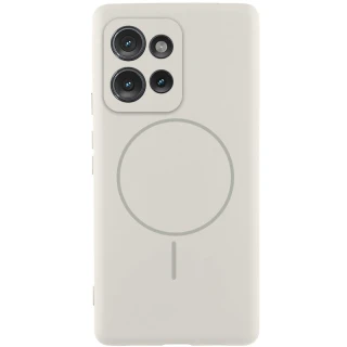 Чохол Silicone Cover Lakshmi Full Camera (AA) with Magnetic Fit для Motorola Moto G75 — Білий / White