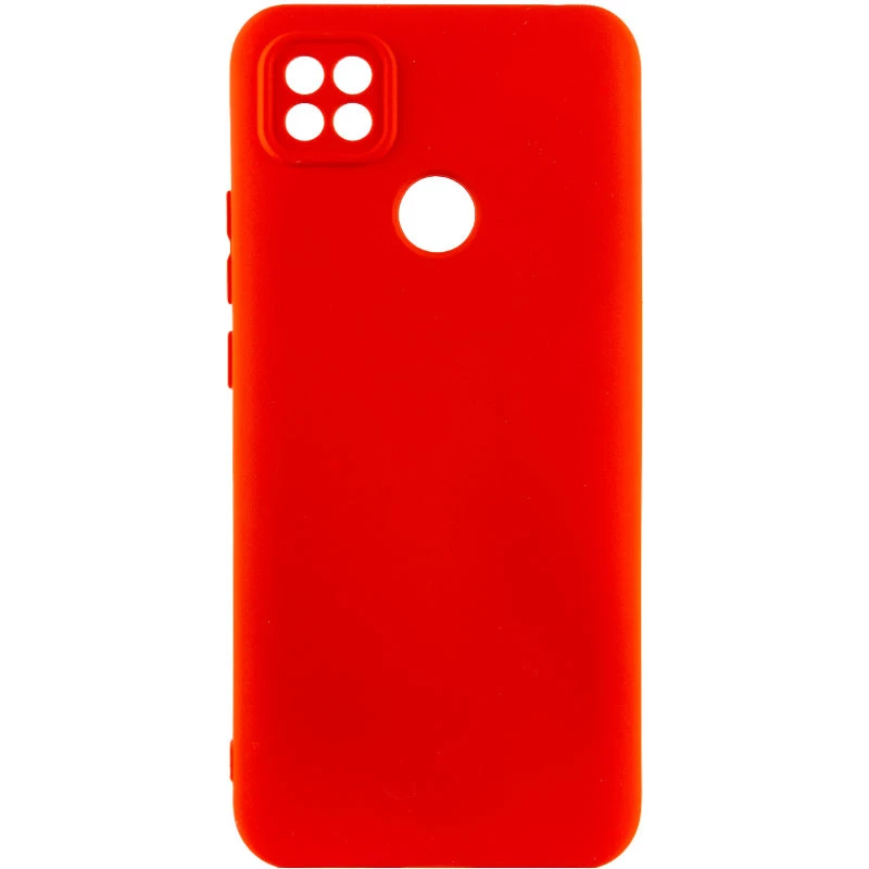 Цветной силиконовый чехол GETMAN с закрытой камерой на Xiaomi Redmi 9C – Красный / Red. Фото 1 из 3