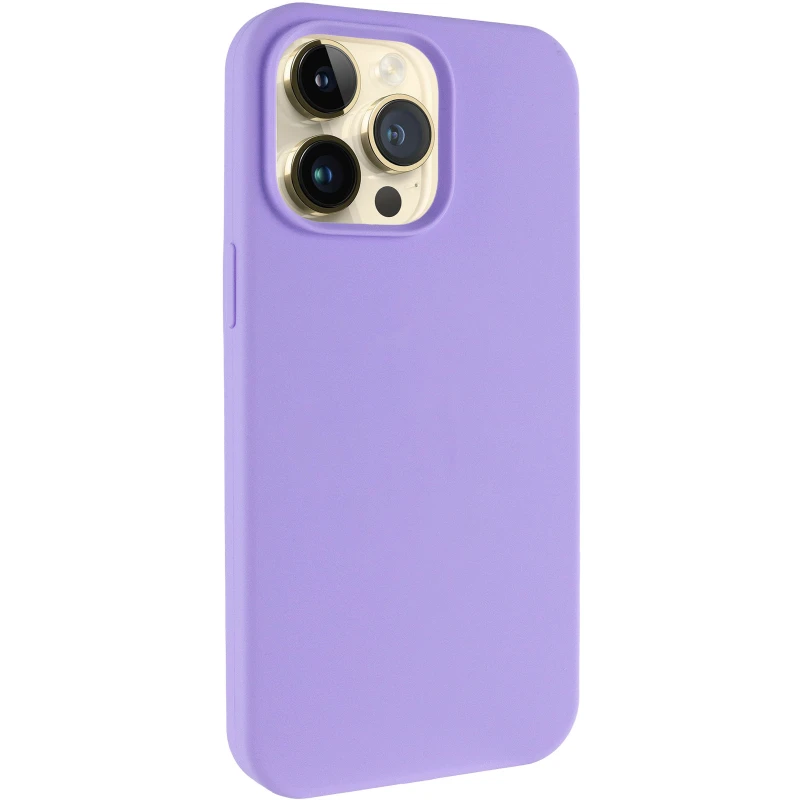 Чохол з закритим низом Silicone Case на Apple iPhone 13 Pro (6.1") – Бузковий / Dasheen. Фото 3 з 12