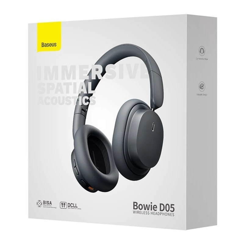 Накладні бездротові навушники Baseus Bowie D05 Wireless Headphones (NGTD02021) – Grey. Фото 4 з 9