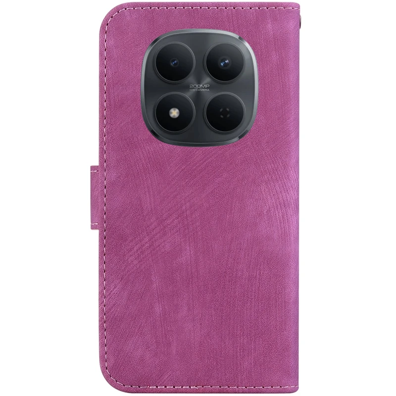 Кожаный чехол-книжка Cute Tiger для Xiaomi Redmi Note 15 Pro 5G – Rose Red. Фото 3 из 5