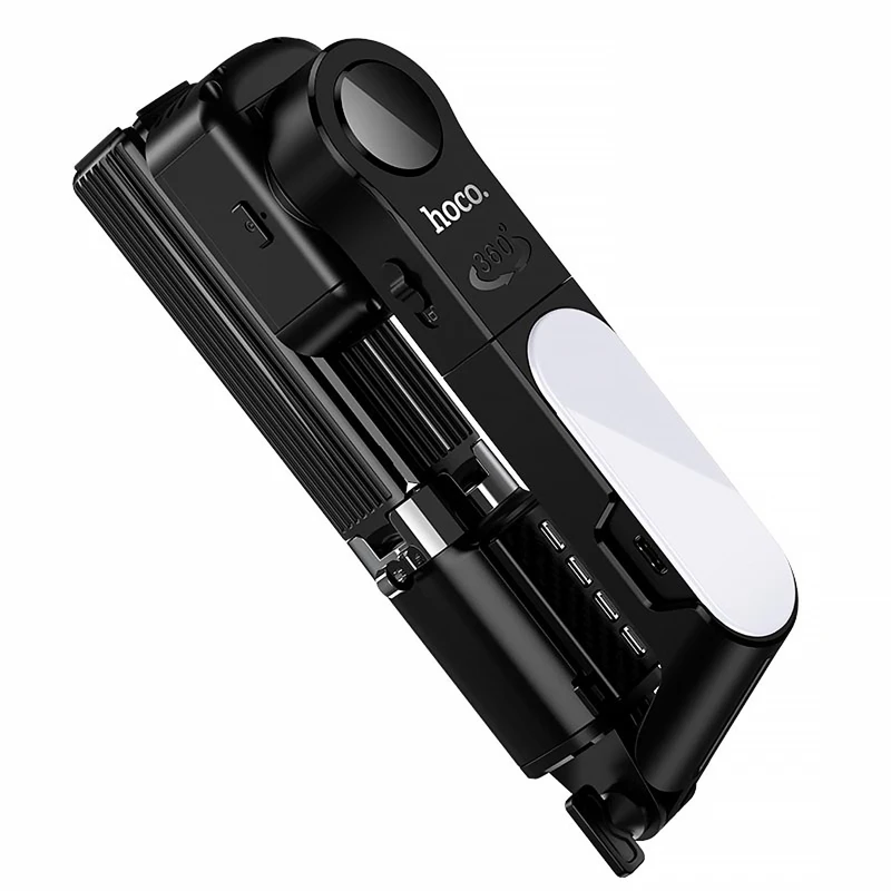 Монопод для селфи Hoco DYY06 трипод + съемный BT пульт + стабилизатор – Black. Фото 2 из 7