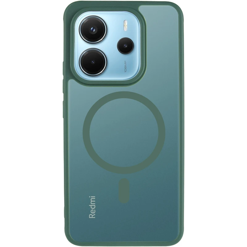 Чехол TPU Bloom with Magnetic Fit для Xiaomi Redmi Note 14 4G (Europe version) – Green. Фото 4 из 8