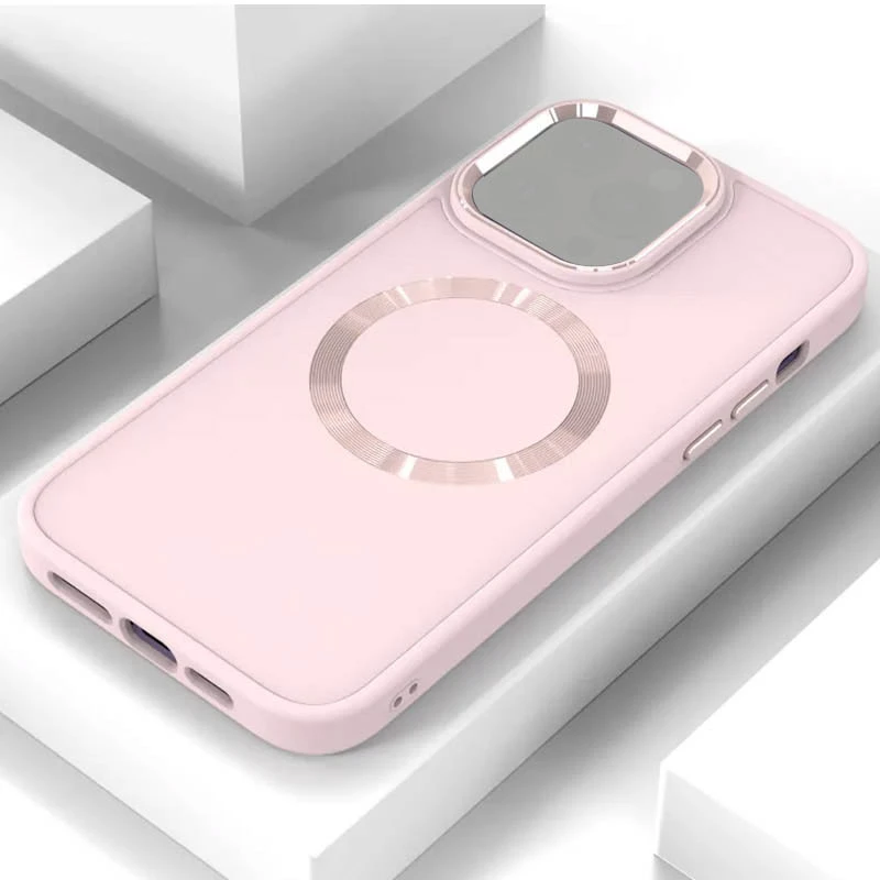 TPU чохол Bonbon з металевими кнопками та MagSafe на Samsung Galaxy S23 – Рожевий / Light Pink. Фото 4 з 9