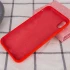 Чехол с закрытым низом Silicone Case для Apple iPhone X (5.8") – Красный / Red. Фото 3 из 3