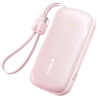Портативний ЗП Power Bank Baseus EnerFill FC21 Qpow 3 Ultra 22.5W with cable 20000 mAh (PPFLS) — Nebula Pink
