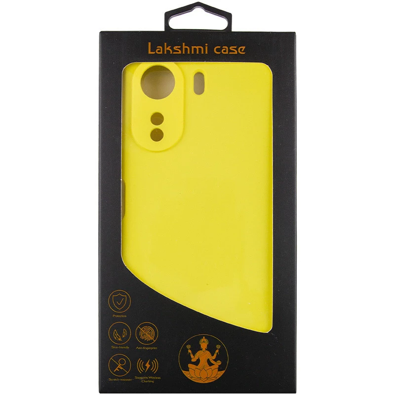 Чохол Silicone Case Lakshmi Premium з закритою камерою для Xiaomi Poco C65 – Жовтий / Yellow. Фото 12 з 15