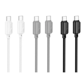 Дата кабель Hoco X113 Beneficio Type-C to Type-C 60W (1m) фото 1 з 1