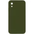 Чехол Silicone Case Square L с защитой камеры для Apple iPhone XR (6.1") – Зеленый / Dark Olive. Фото 1 из 1