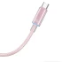 Дата кабель USAMS US-SJ660 Type-C to Type-C PD100W Cloud Series (1.2m) – Pink. Фото 2 з 2