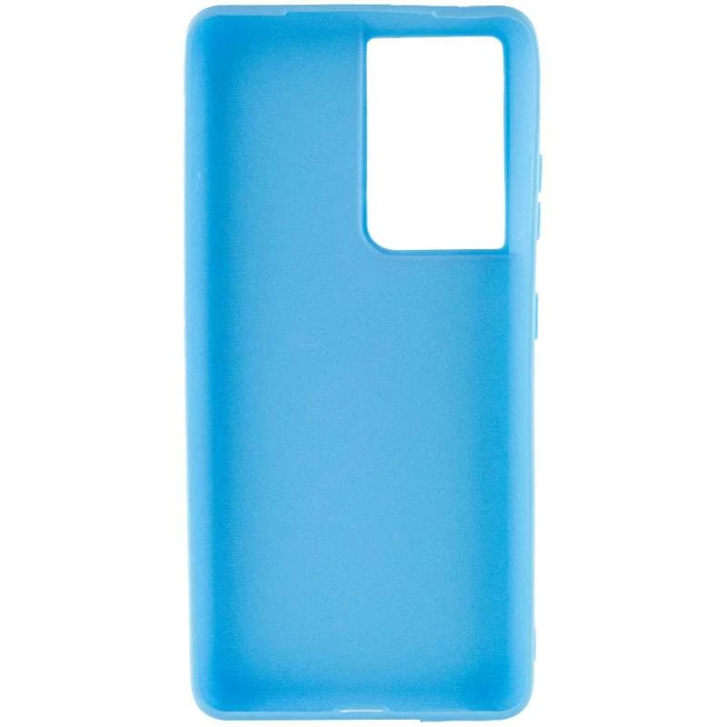 Кольоровий силіконовий чохол на Samsung Galaxy S21 Ultra – Блакитний. Фото 2 з 4