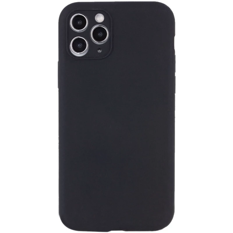 

Чехол с защитой камеры Silicone Case Apple iPhone 12 Pro Max (6.7") (Черный / Black), Чорний / black