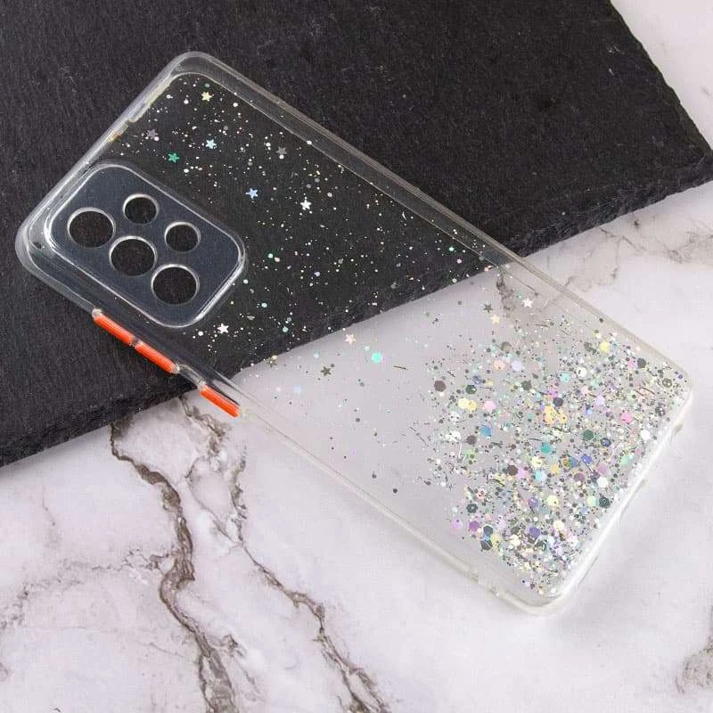 Чехол с блестками и защитой камеры для Xiaomi Redmi Note 11 Pro 4G/5G – Прозрачный. Фото 3 из 8