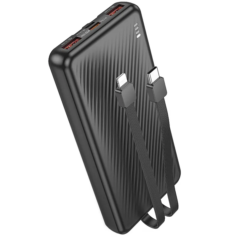 Портативний ЗП Power Bank Borofone BJ57 Graceful 22.5W+PD20W with cable 10000 mAh – Black. Фото 5 з 5
