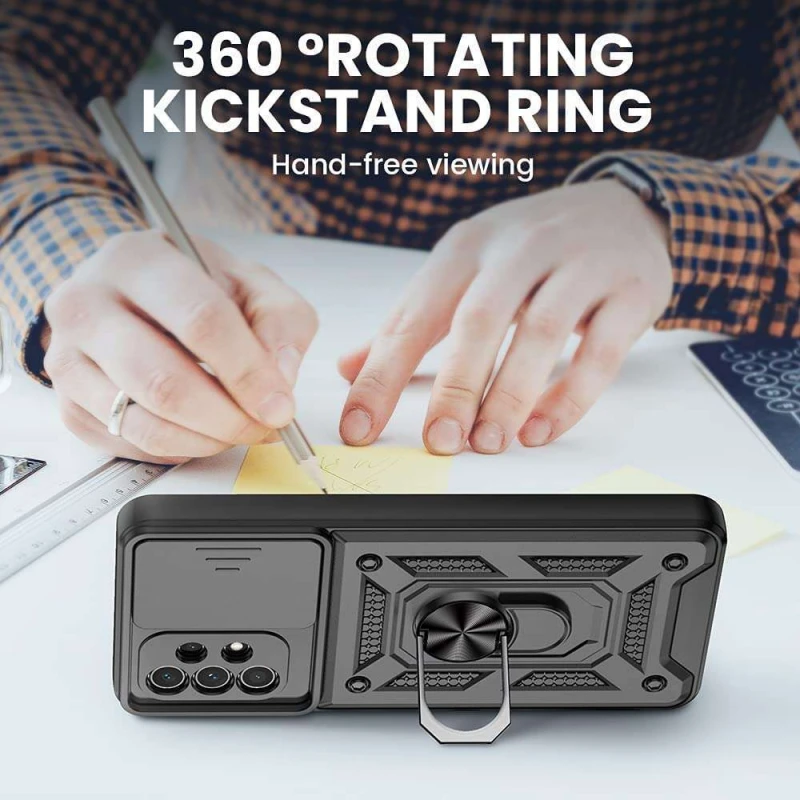 Протиударний чохол Serge Ring з захистом камери на Samsung Galaxy A32 (A325F) 4G – Чорний. Фото 3 з 6